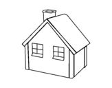 Small house coloring page