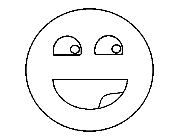 Smiley coloring page