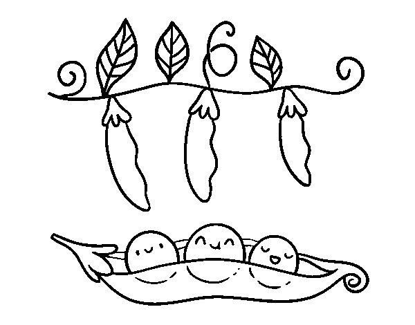 Some peas coloring page