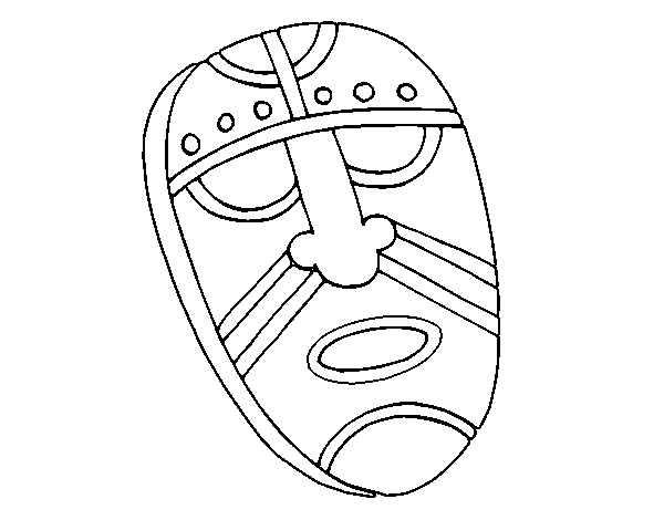 Spellbound mask coloring page