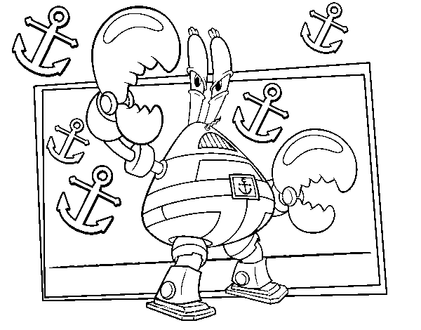 Sponge Bob - Sir pinch-a-lot coloring page