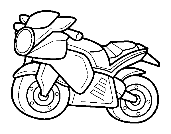 Sport motorbike coloring page