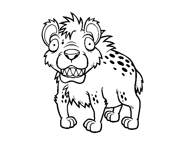 Spotted hyena coloring page