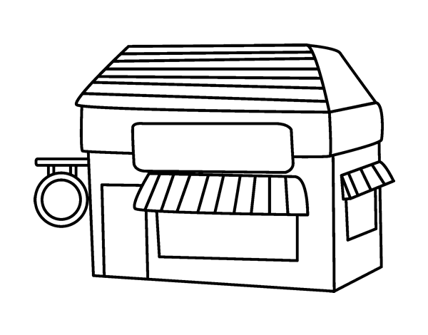 New Store Coloring Pages for Kids