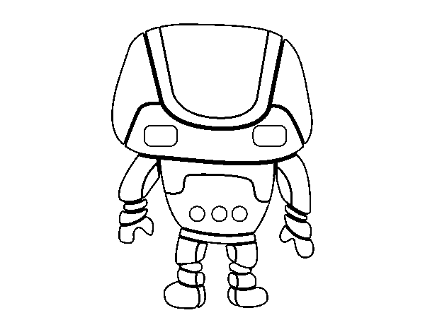Strong robot coloring page