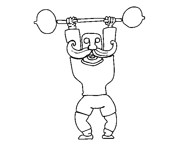 Strongman coloring page