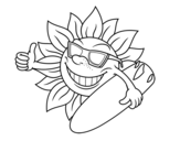 Dibujo de Sun Surfer