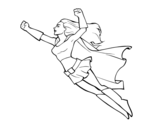Dibujo de Super girl flying