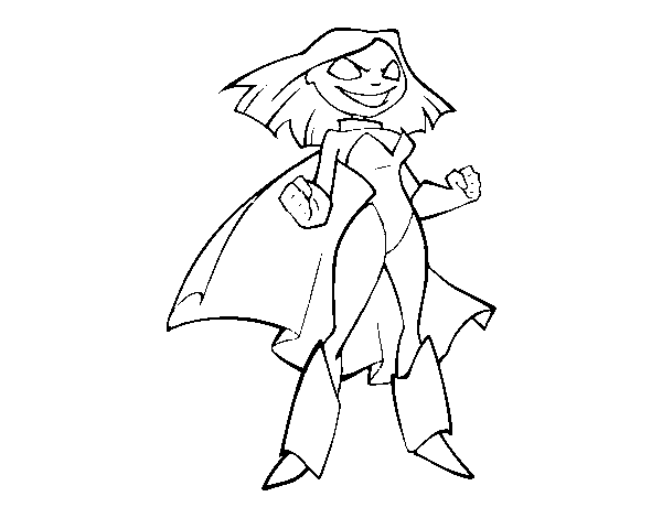 Super Little Girl coloring page