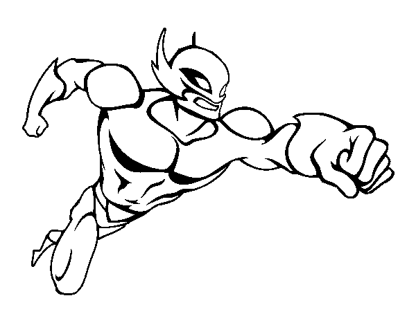 Superhero without a cape coloring page