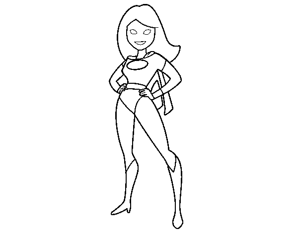 Superwoman coloring page