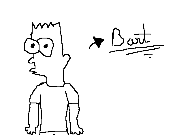 Surprised Bart coloring page