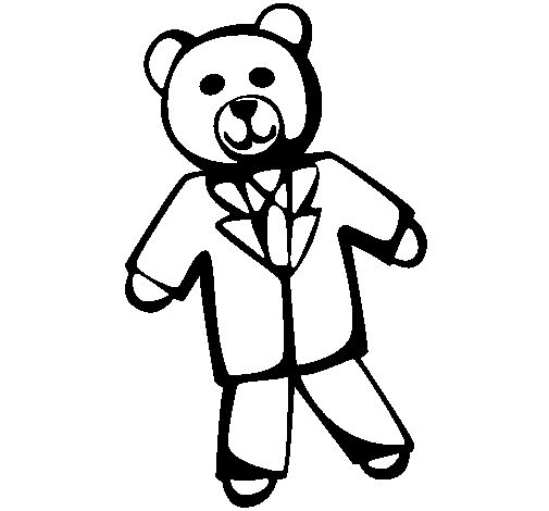 Teddy bear II coloring page