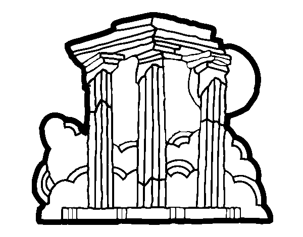 Temple of Olympian Zeus coloring page