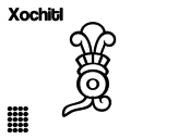 The Aztecs days: the Flower Xochitl coloring page