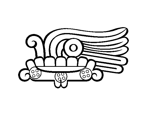 The Aztecs days: the grass Malinalli coloring page