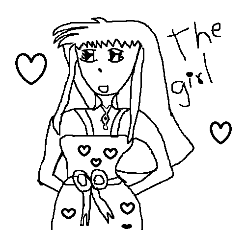 The girl coloring page