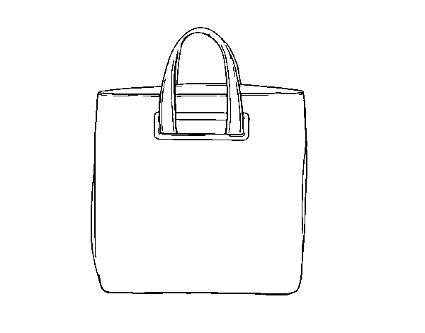 Tote handbag coloring page