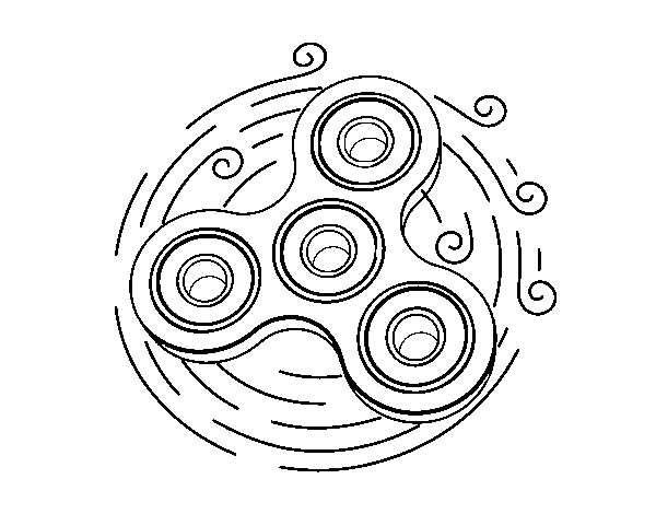 Toy spinner coloring page