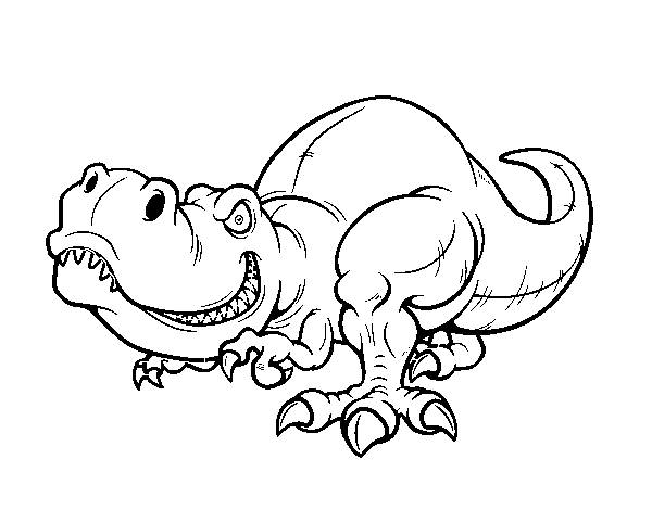 Tyrant lizard coloring page