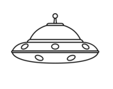 UFO alien coloring page