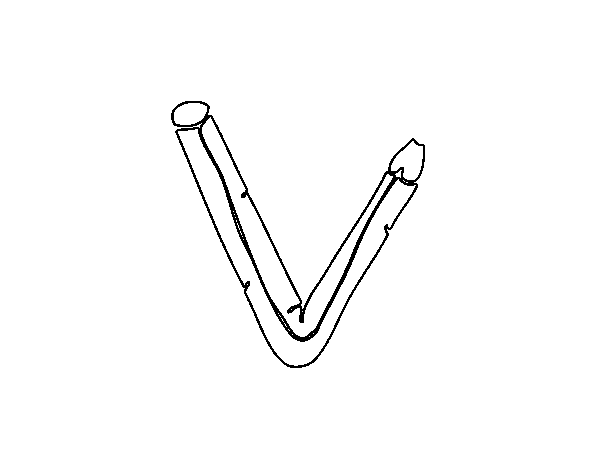 V minuscule coloring page