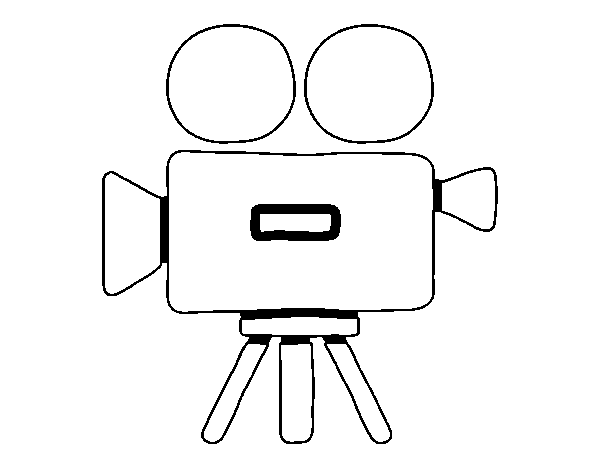 Video camera coloring page