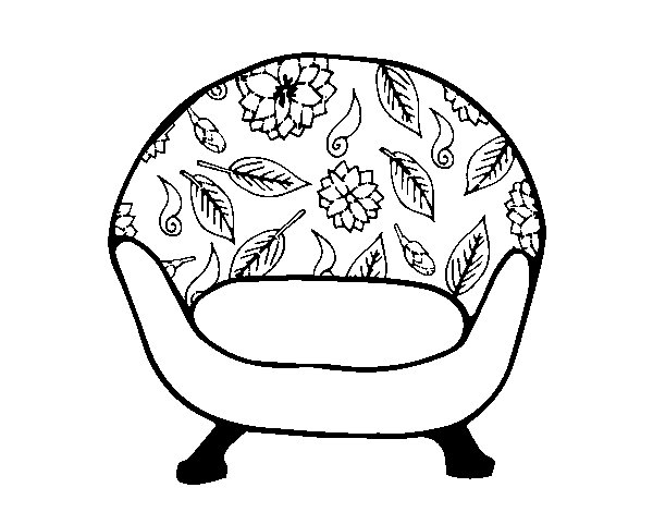 Vintage armchair coloring page