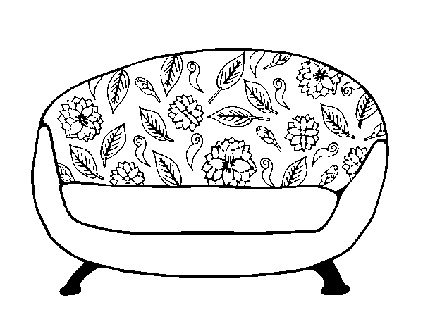 Vintage Couch coloring page