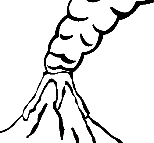 Volcano coloring page
