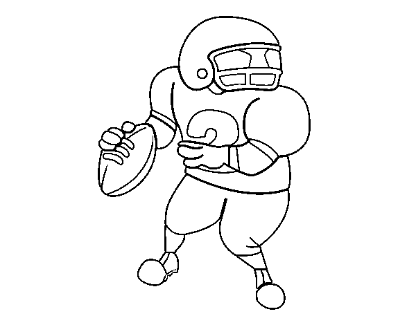 Wide receiver coloring page