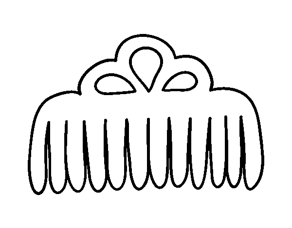 Wider tooth comb coloring page