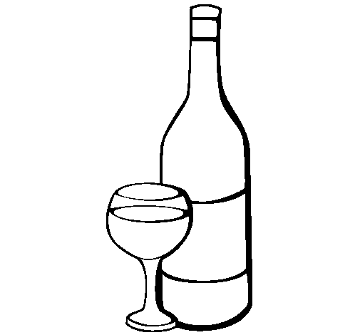 Wine coloring page