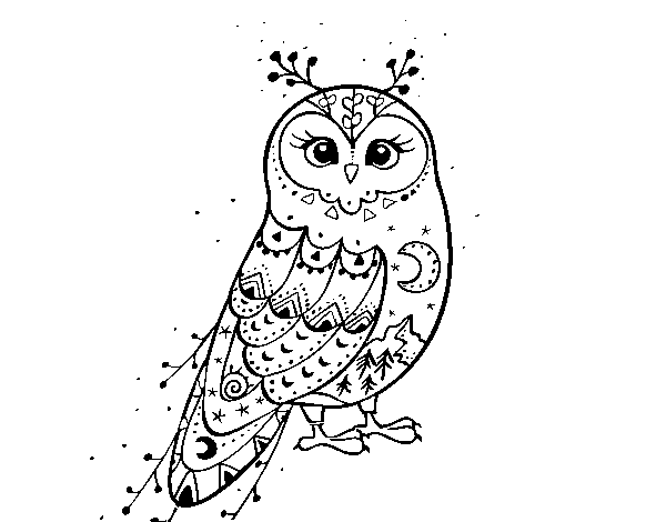 Winter Barn owl coloring page - Coloringcrew.com