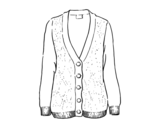 Woolen cardigan  coloring page