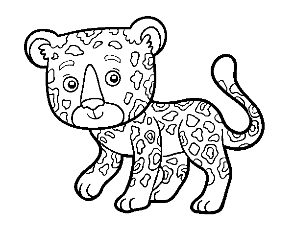Young Cheetah coloring page