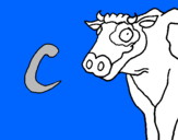 Coloring page Cow painted byRY7700076551`876507