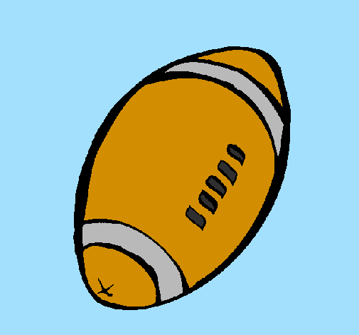 Coloring page American football ball painted bydavid