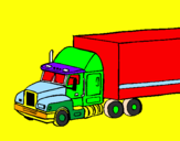 Coloring page Truck trailer painted bySampson by Nate