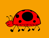 Coloring page Ladybird walking painted bymarisol