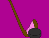 Coloring page Stick and puck painted bychikis