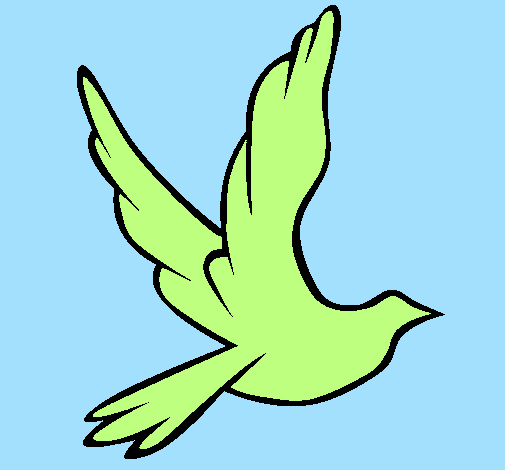 Coloring page Dove of peace in flight painted bydspouyys