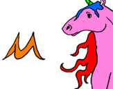 Coloring page Unicorn painted byivan