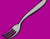 Coloring page Fork painted bychikis