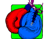 Coloring page Boxing gloves painted byivan