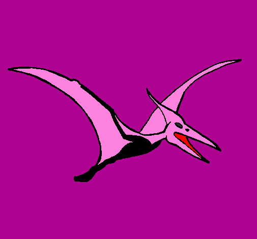 Coloring page Pterodactyl painted bychikis