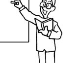 Coloring page Teacher at the board painted byAlex