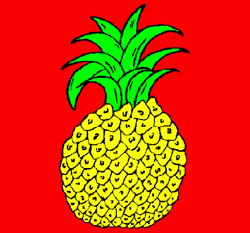 Coloring page pineapple painted bymariana