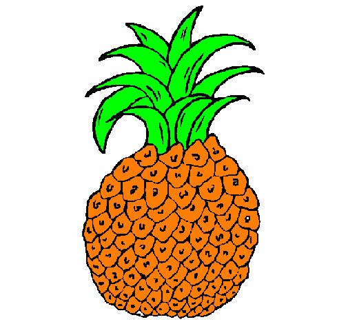 Coloring page pineapple painted byivan