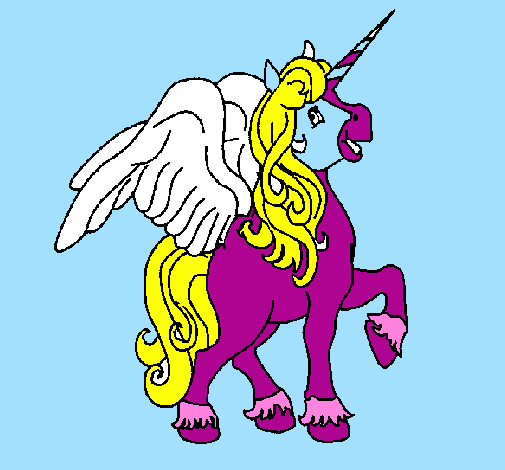 Unicorn with wings